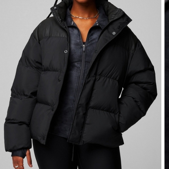 FABLETICS BLACK PUFFER JACJET NWT SZ 4X - Picture 6 of 7
